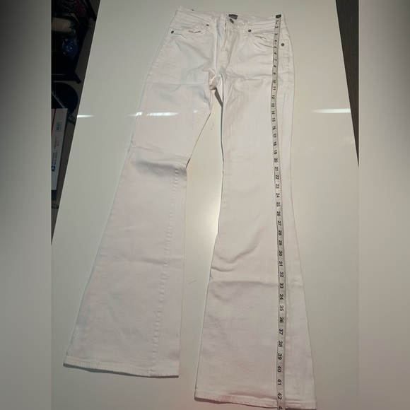 citizens of humanity fleetwood high rise flare white jeans - Picture 3 of 10